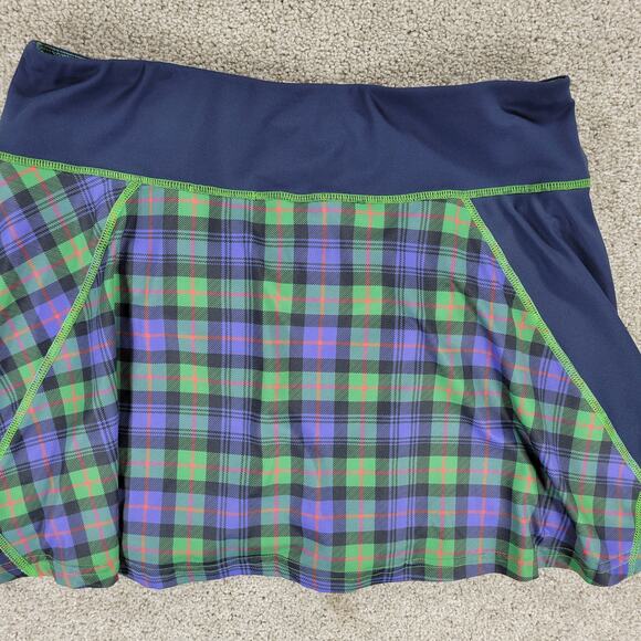 William Murray Athletic Tennis Golf Skort Women M Green Plaid Pockets Activewear - Picture 12 of 13